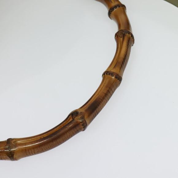 GUCCI Bamboo Shoulder Bag Suede Beige Gold 001 58 001 58 - Picture 7 of 12